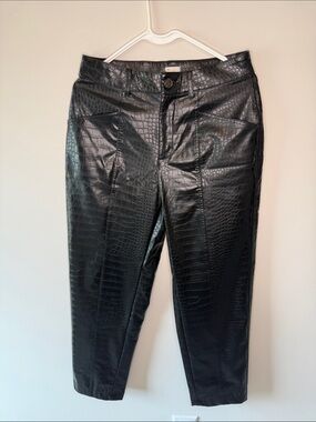 a new day Black Faux Croc Waistband Pants